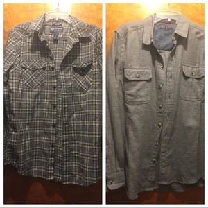 2 Never worn Flannel shirts